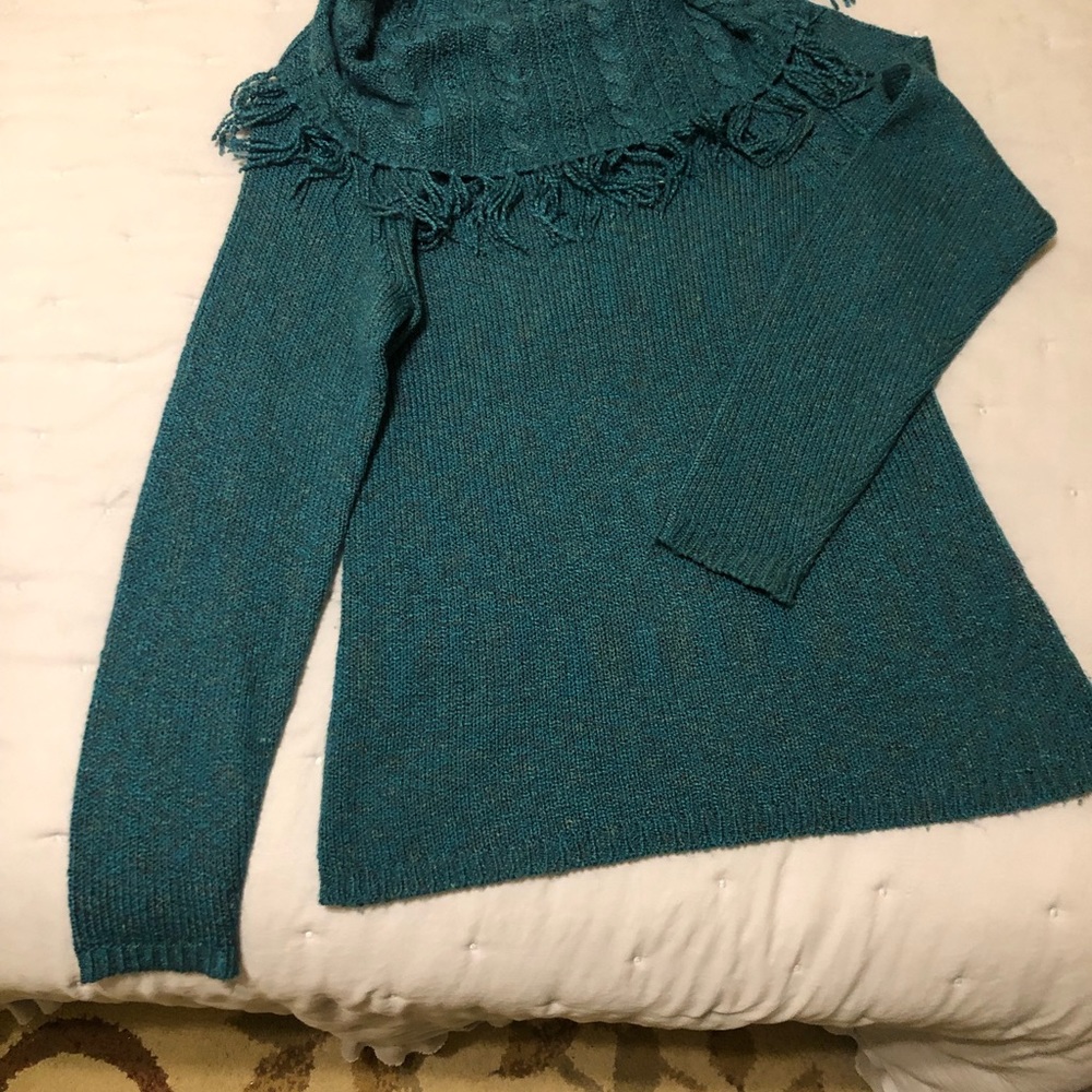 EUC Small Dark Teal Christopher & Banks Sweater